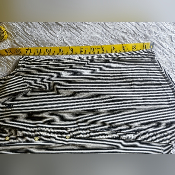 Womens Ralph Lauren Golf Black White Strip Button Up Tank Top Size 4 100% Cotton - Picture 11 of 11